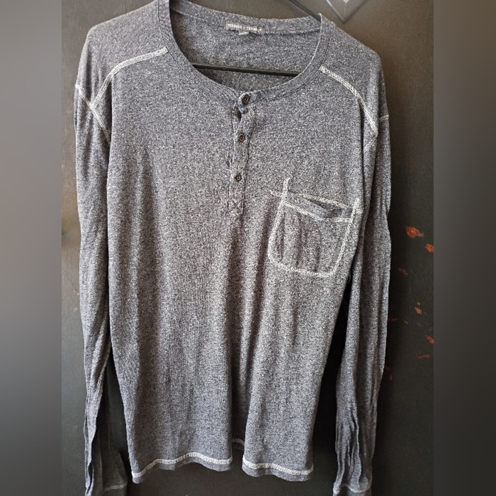 Threads 4 Thought Charcoal Long Sleeve Henley